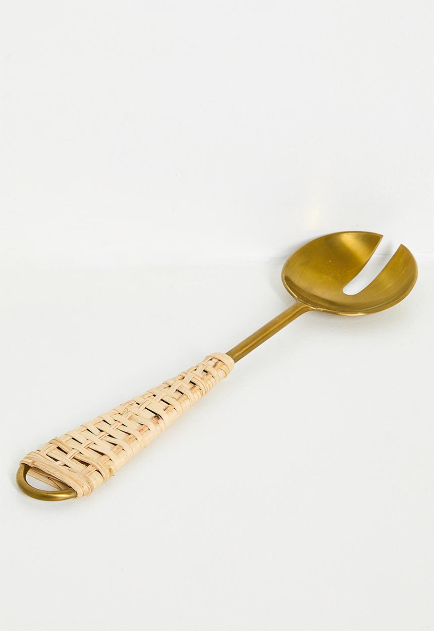 Nicolson Russell - Goa Gold & Rattan Salad Servers