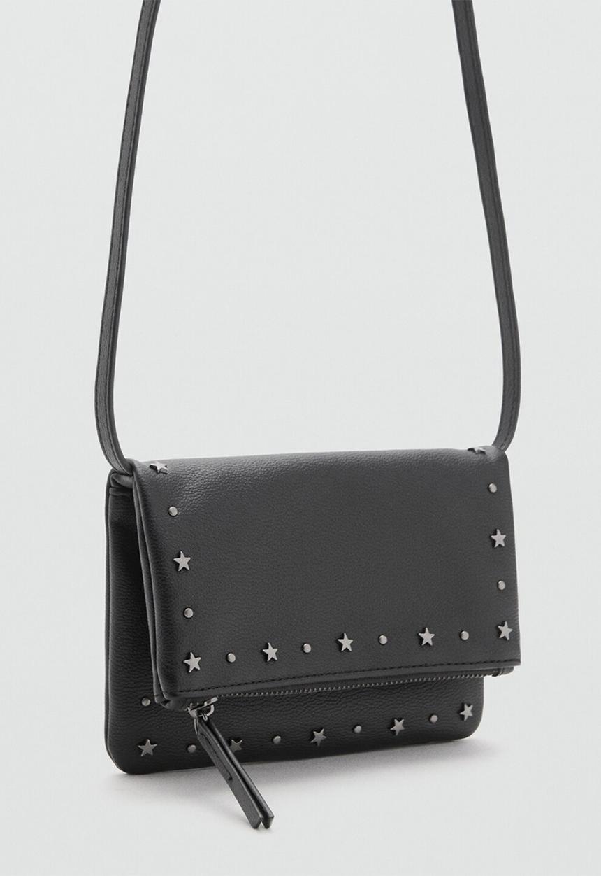 MANGO - Mini bag snake - black