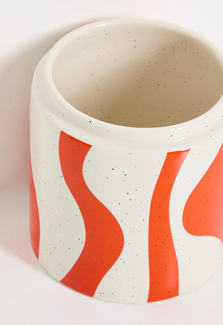 Nicolson Russell - Zig Zag Canister Light Blue and Orange
