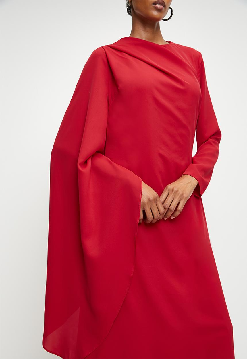Trendyol - Maxi Woven Dress - Red