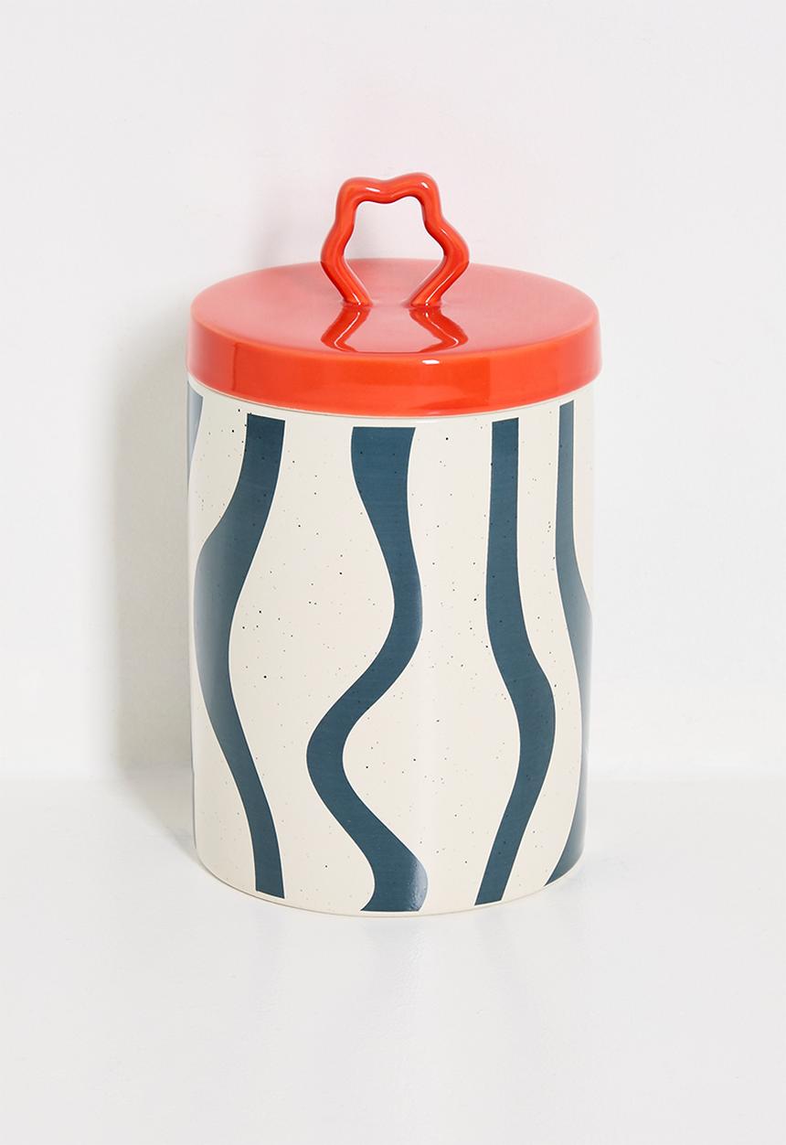 Nicolson Russell - Zig Zag Canister Orange & Dark Blue