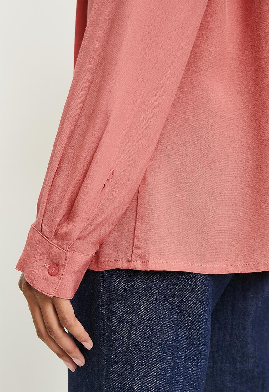 POLO - Wmn Gabriella Long sleeve Blouse - Brick