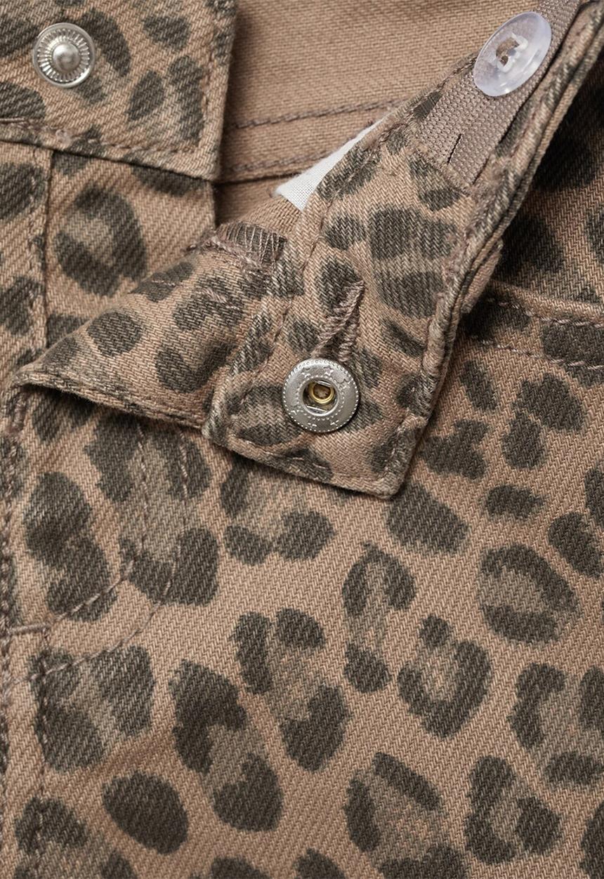 MANGO - Trousers LEOPARDB - Dark Brown
