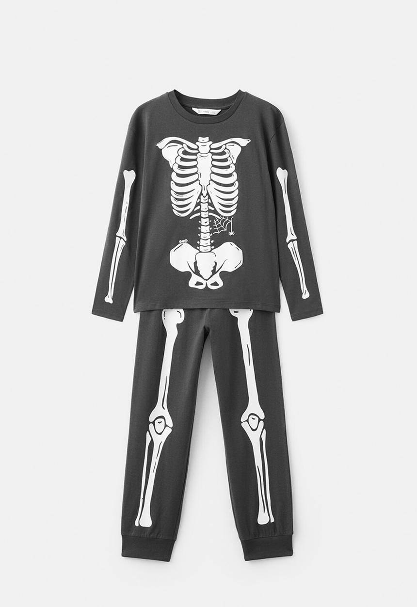MANGO - Pyjama BONES - Charcoal