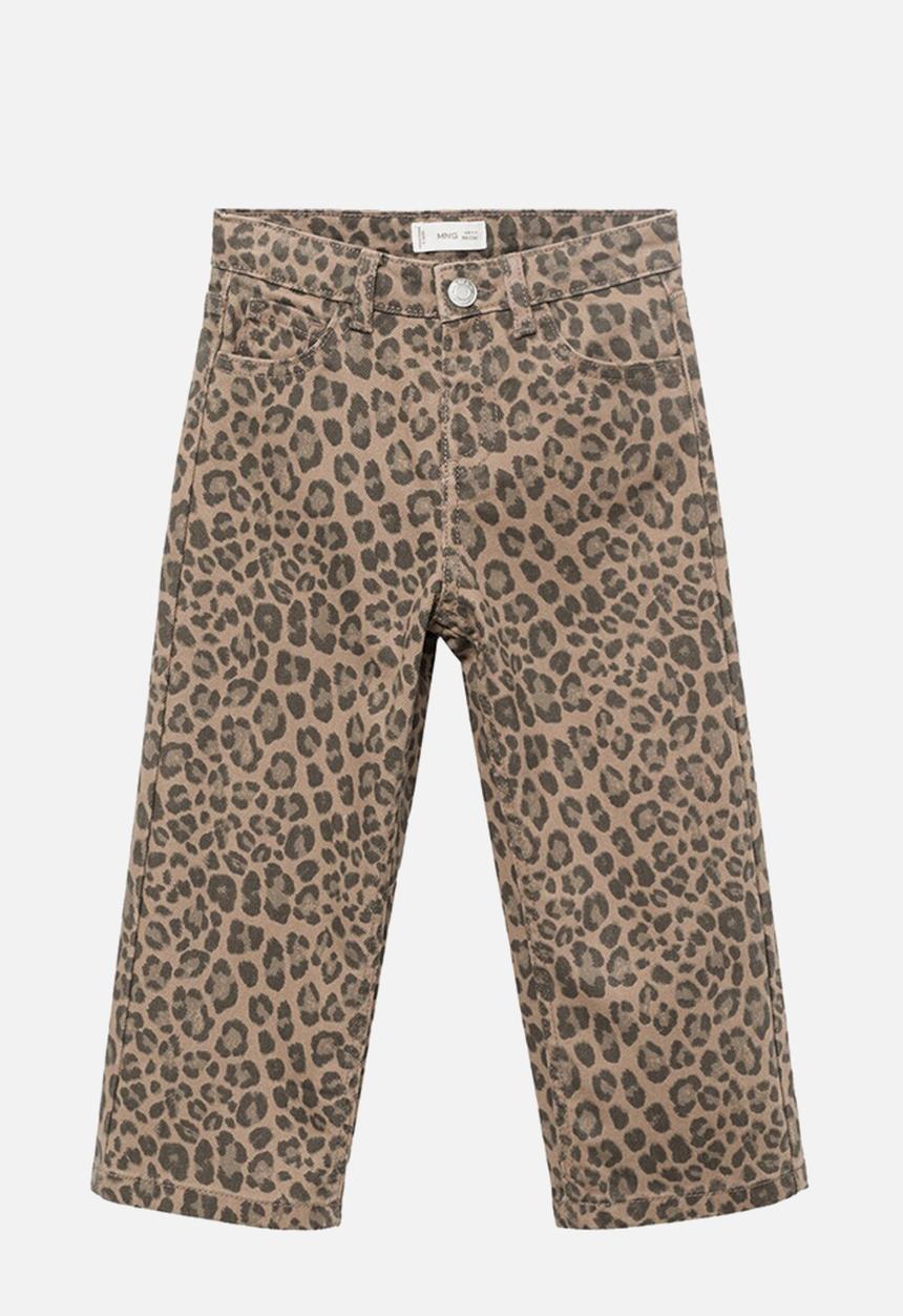 MANGO - Trousers LEOPARDB - Dark Brown