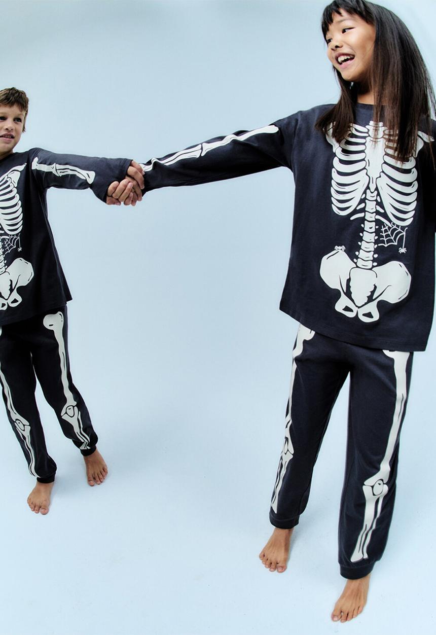 MANGO - Pyjama BONES - Charcoal