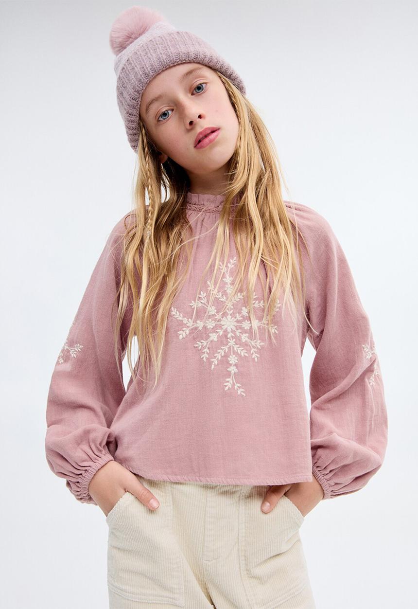 MANGO - Blouse CHARLOTE - Pink
