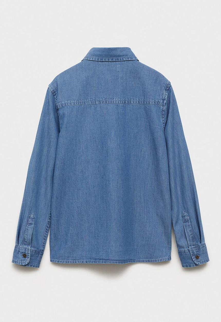 MANGO - Shirt toni - open blue