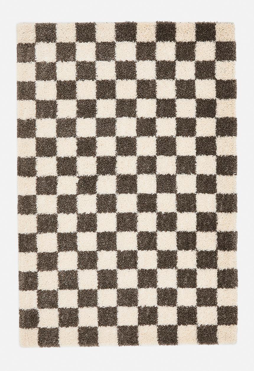 Fotakis - Shaggy Check Rug - Charcoal
