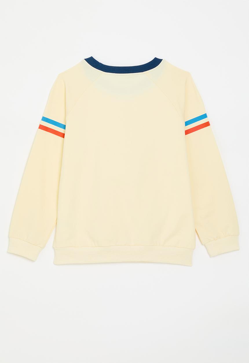 Pop Candy - Skater pelican graphic sweatshirt - cream/multi