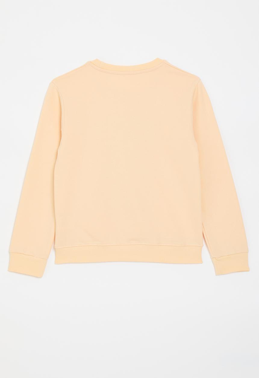 Pop Candy - Skater's club graphic sweatshirt - peach color