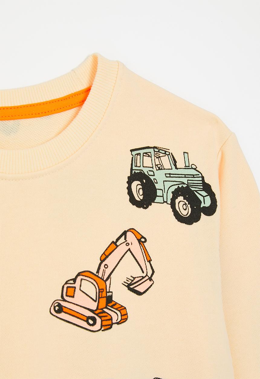 Pop Candy - Fleet multi graphic sweater - cornsilk white