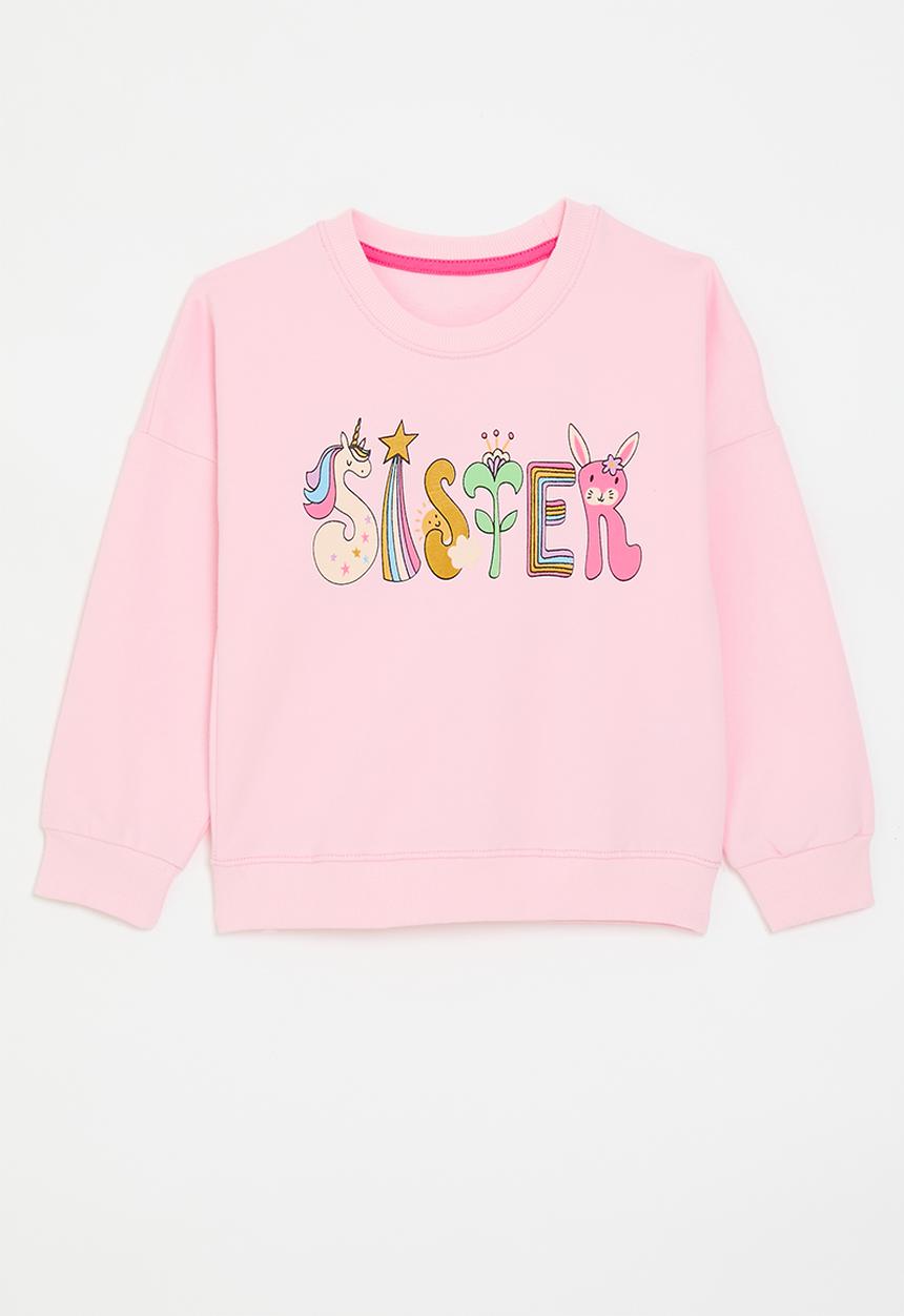 Pop Candy - Graphic slogan weater - light pink/sister