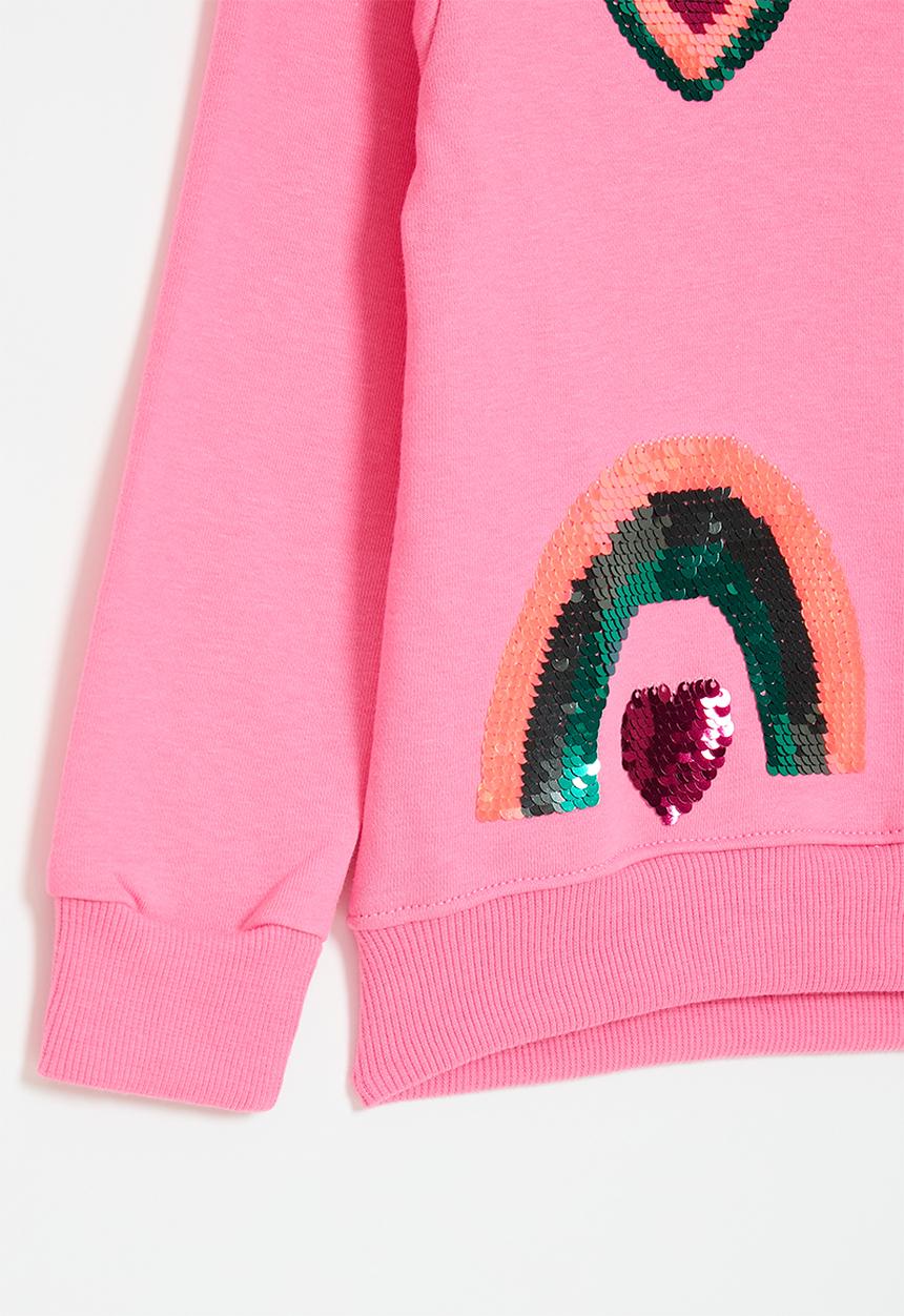 Pop Candy - Sequinned graphic sweatshirt - medium pink