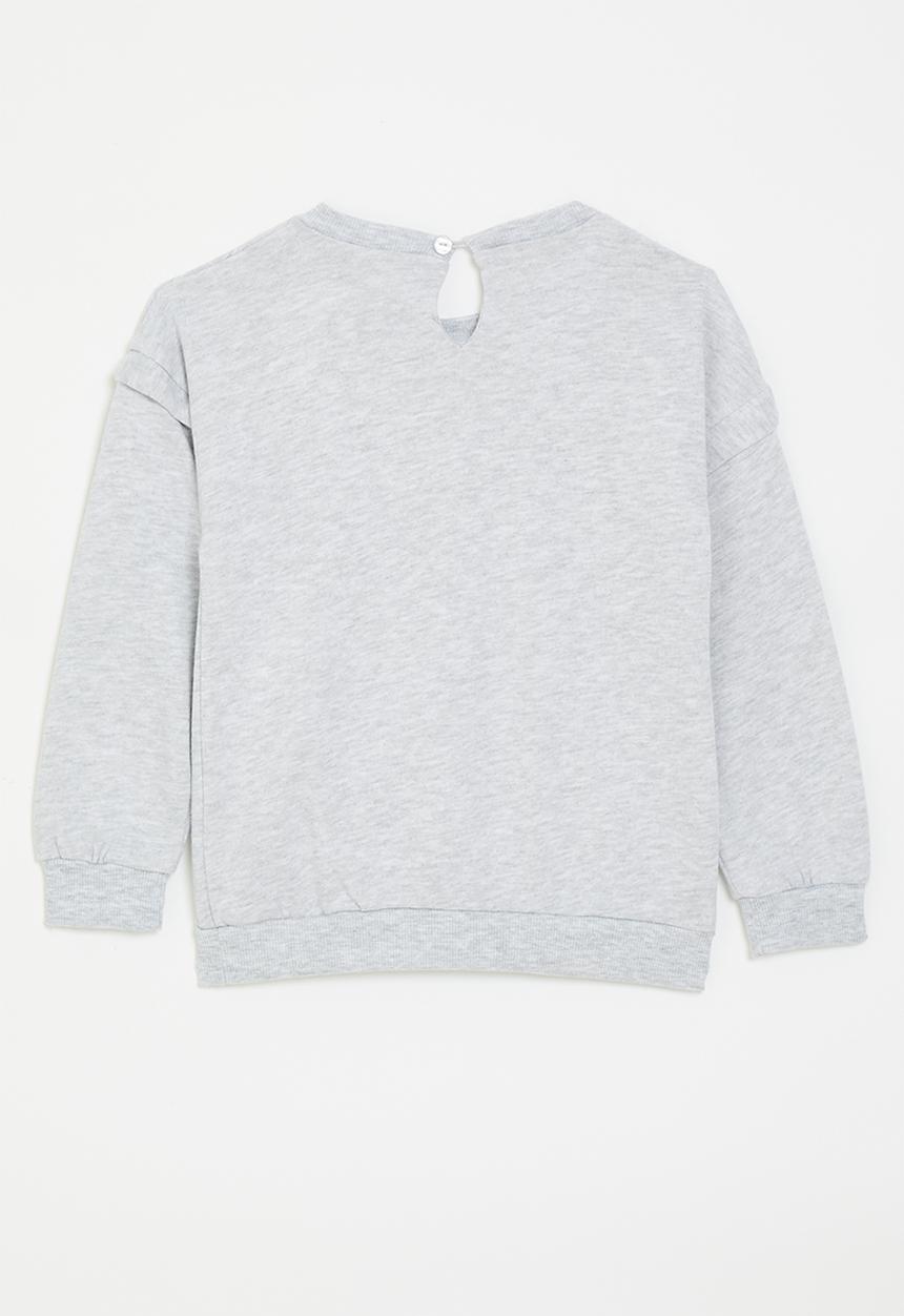 Pop Candy - Glitter sequinned sweatshirt - grey/hearts