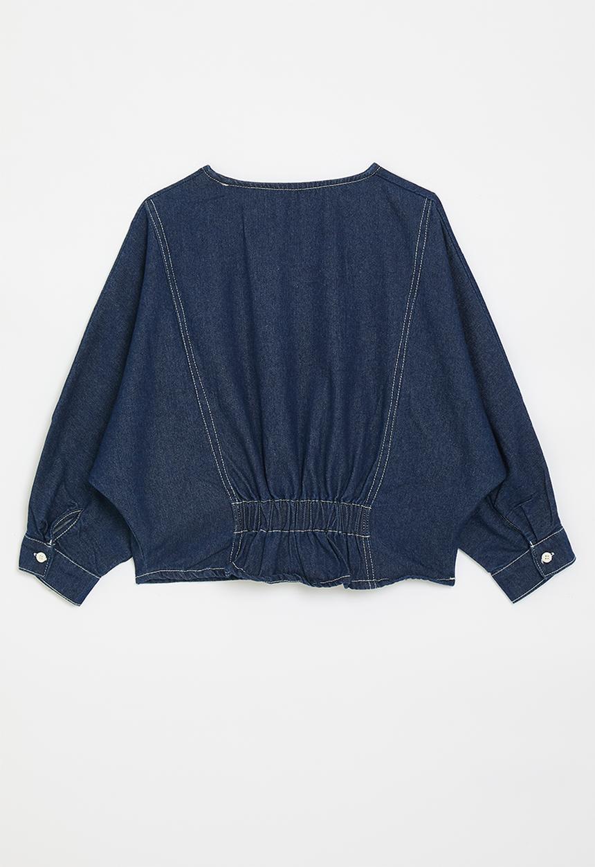 Pop Candy - Denim crew top - blue