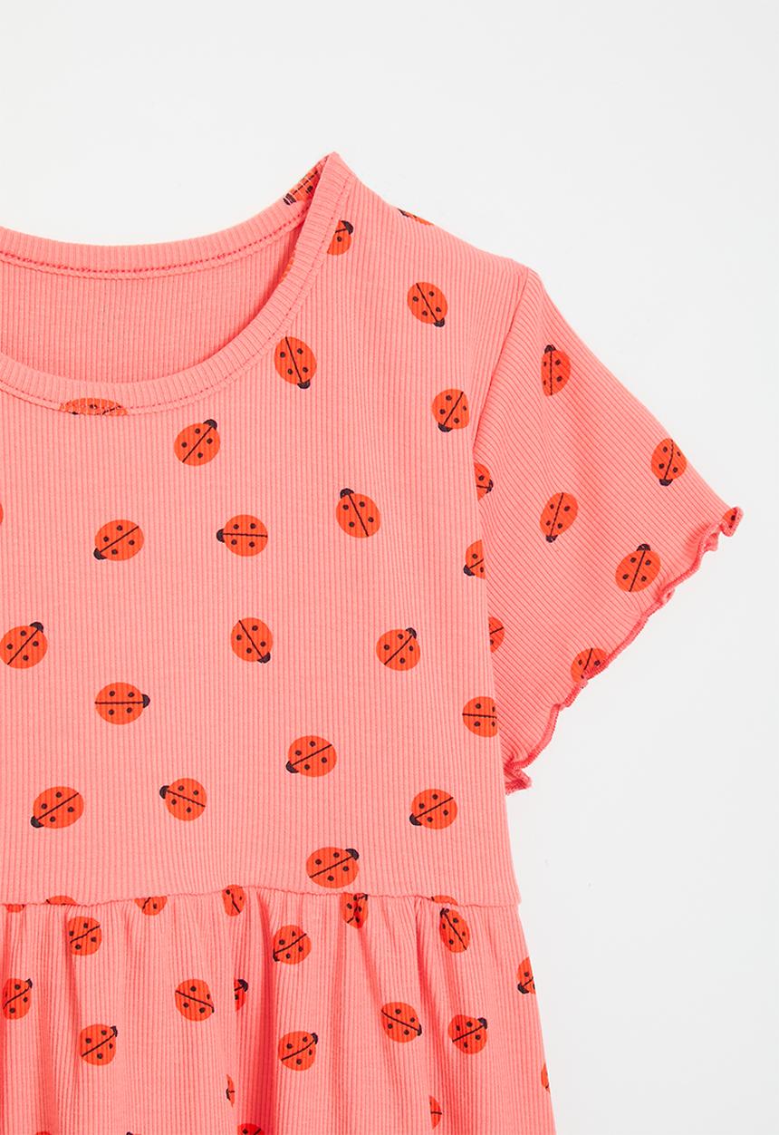 Pop Candy - Ladybug all-over-print skeater dress - pink