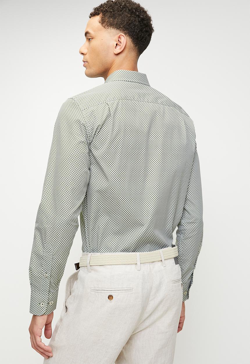 POLO - Baylor geo printed long sleeve shirt - green