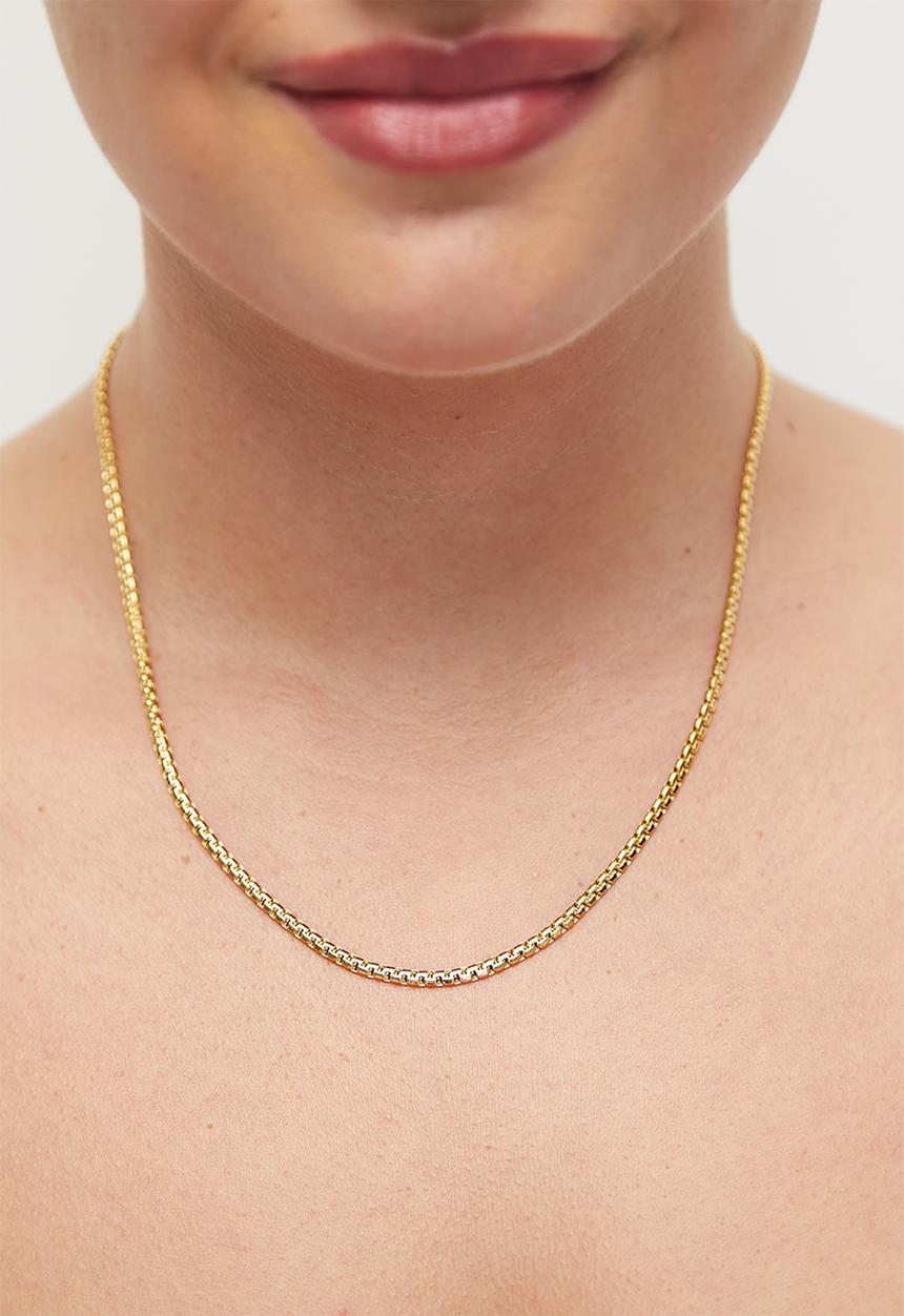 Zoe on Trend - Soft Venetian Link Necklace - Gold