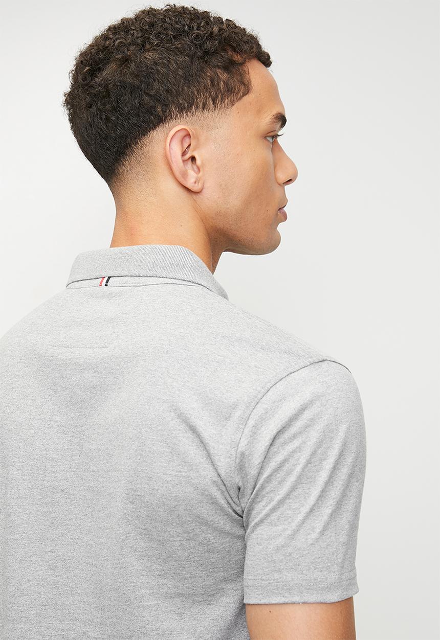 POLO - Jenson active badge short sleeve golfer - grey melange