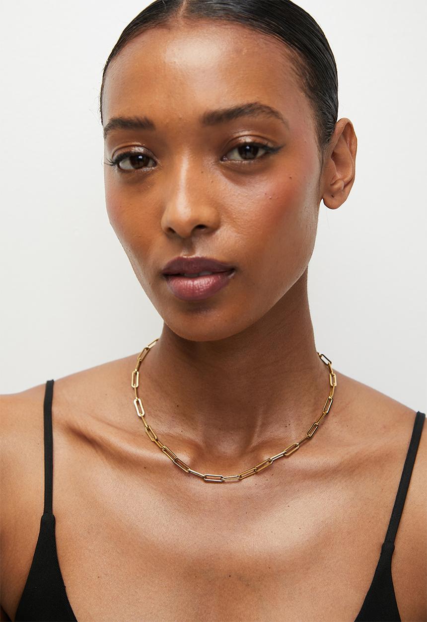 Zoe on Trend - Trendy Link Necklace - Gold
