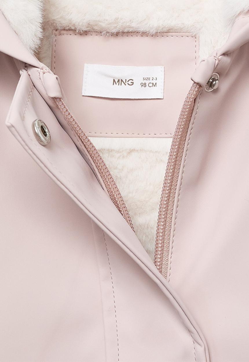 MANGO - Coat snow - pink
