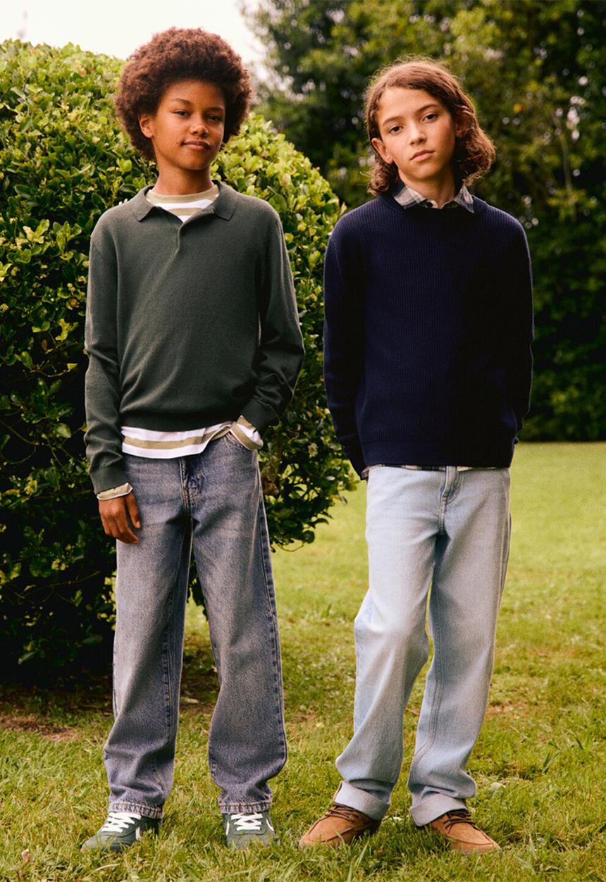 MANGO - Jeans dad - open blue