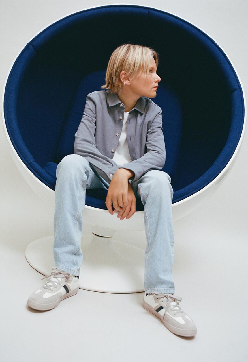 MANGO - Jeans dad - open blue