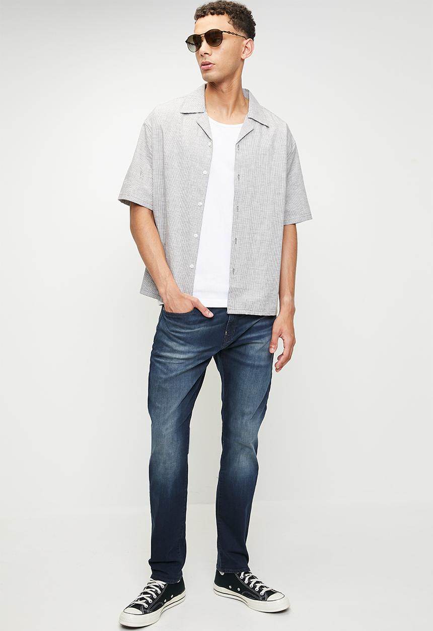 G-STAR - Revend FWD Skinny Plateau superstretch - worn in mascarene blue