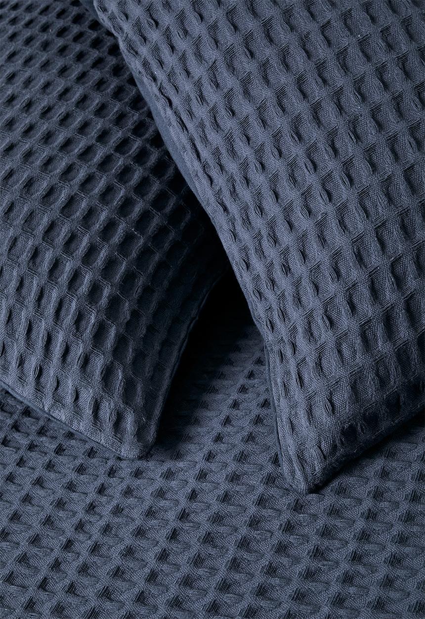Sixth Floor - Cotton Waffle Duvet Cover Set - Navy