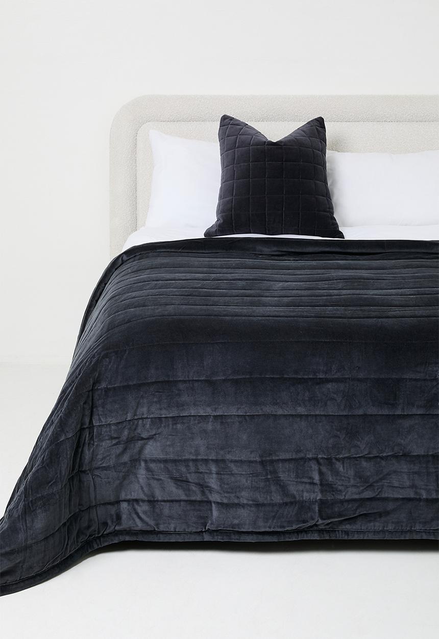 Sixth Floor - Velvet Quilt - Charcoal