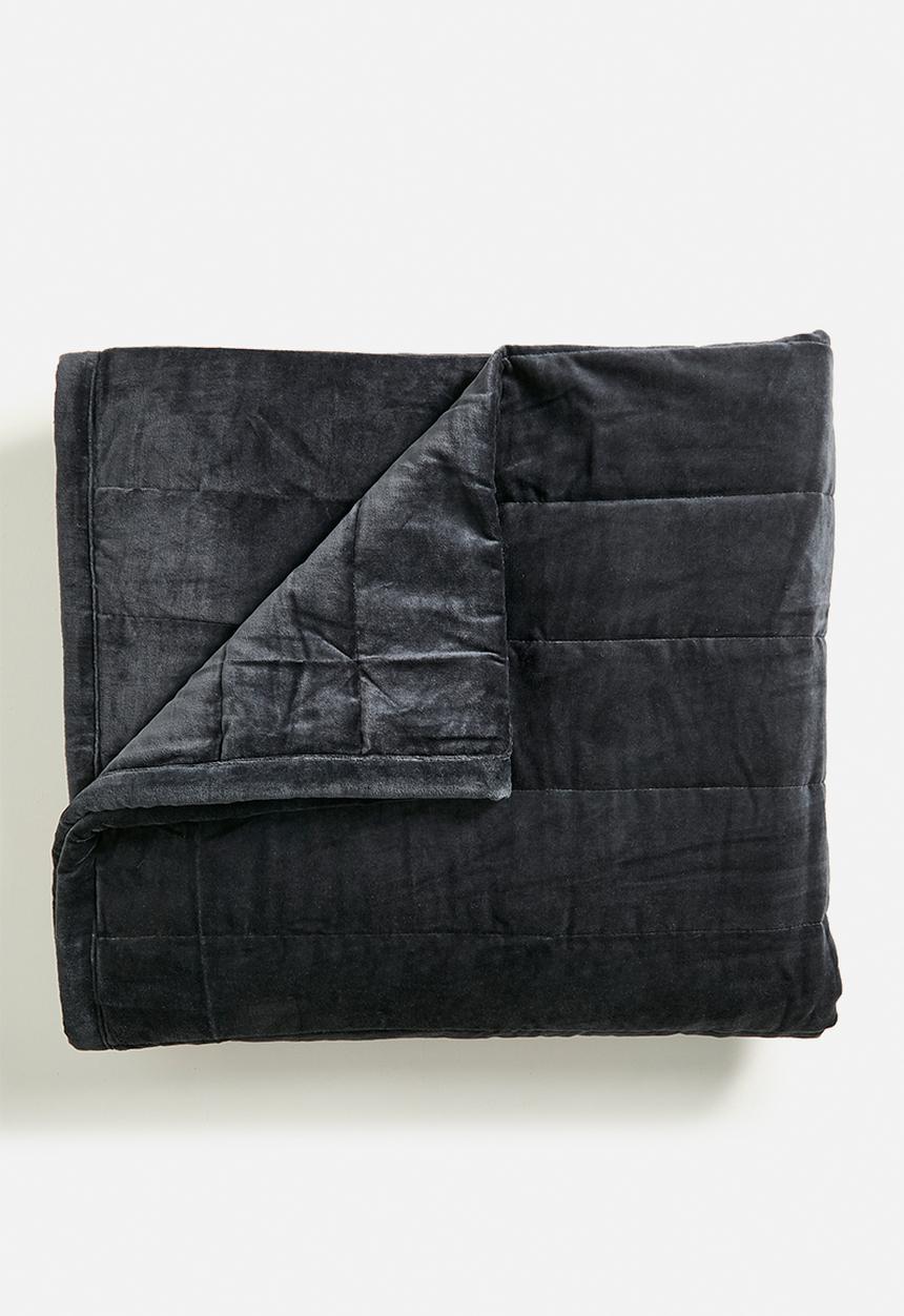 Sixth Floor - Velvet Quilt - Charcoal