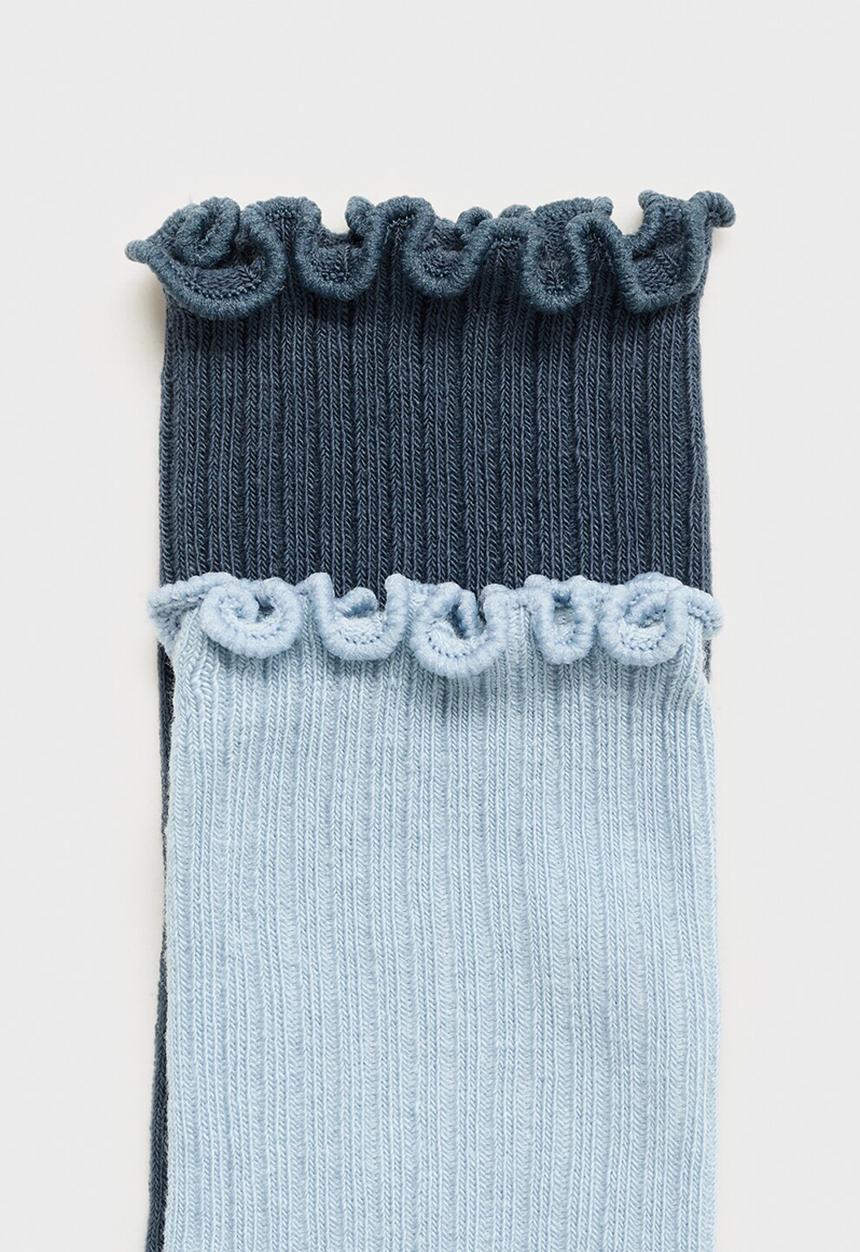 MANGO - Socks ribshort - light/pastel blue