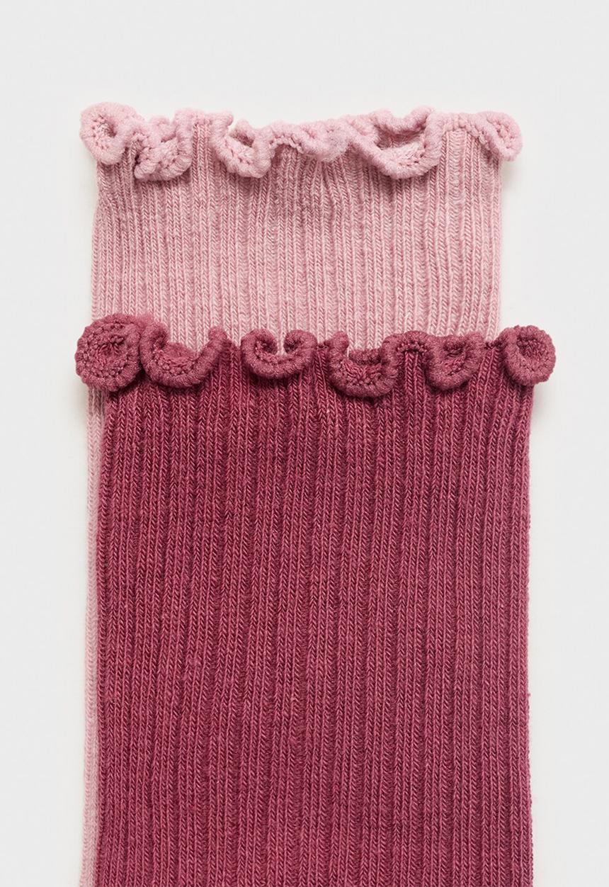 MANGO - Socks ribshort - pink