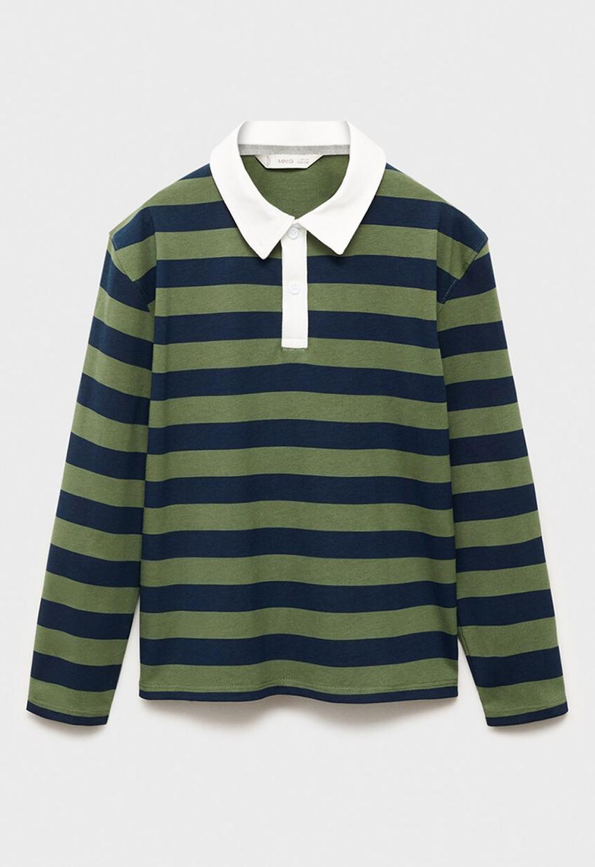 MANGO - Poloshirt polost - green