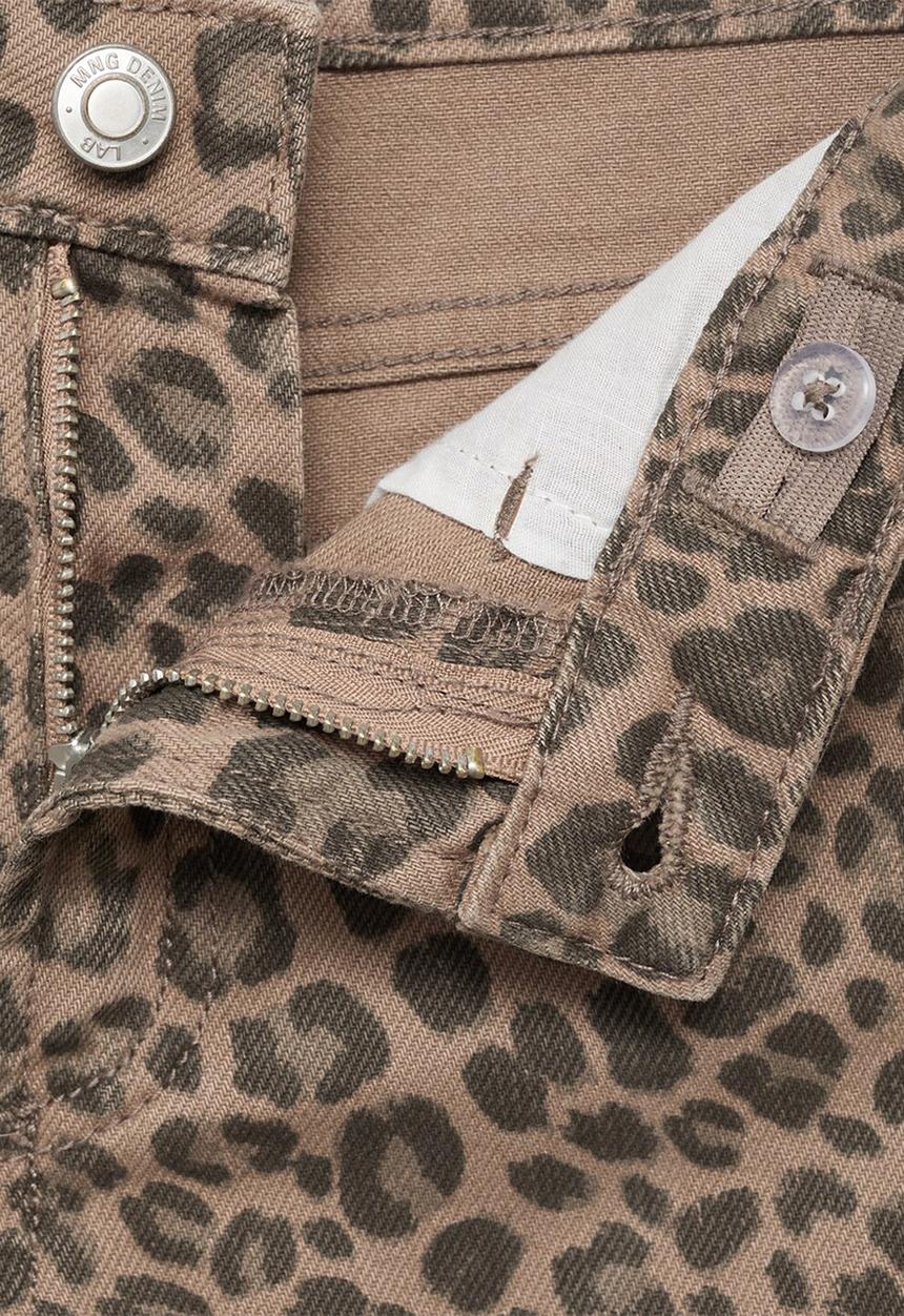 MANGO - Jeans LEOPARD - Brown