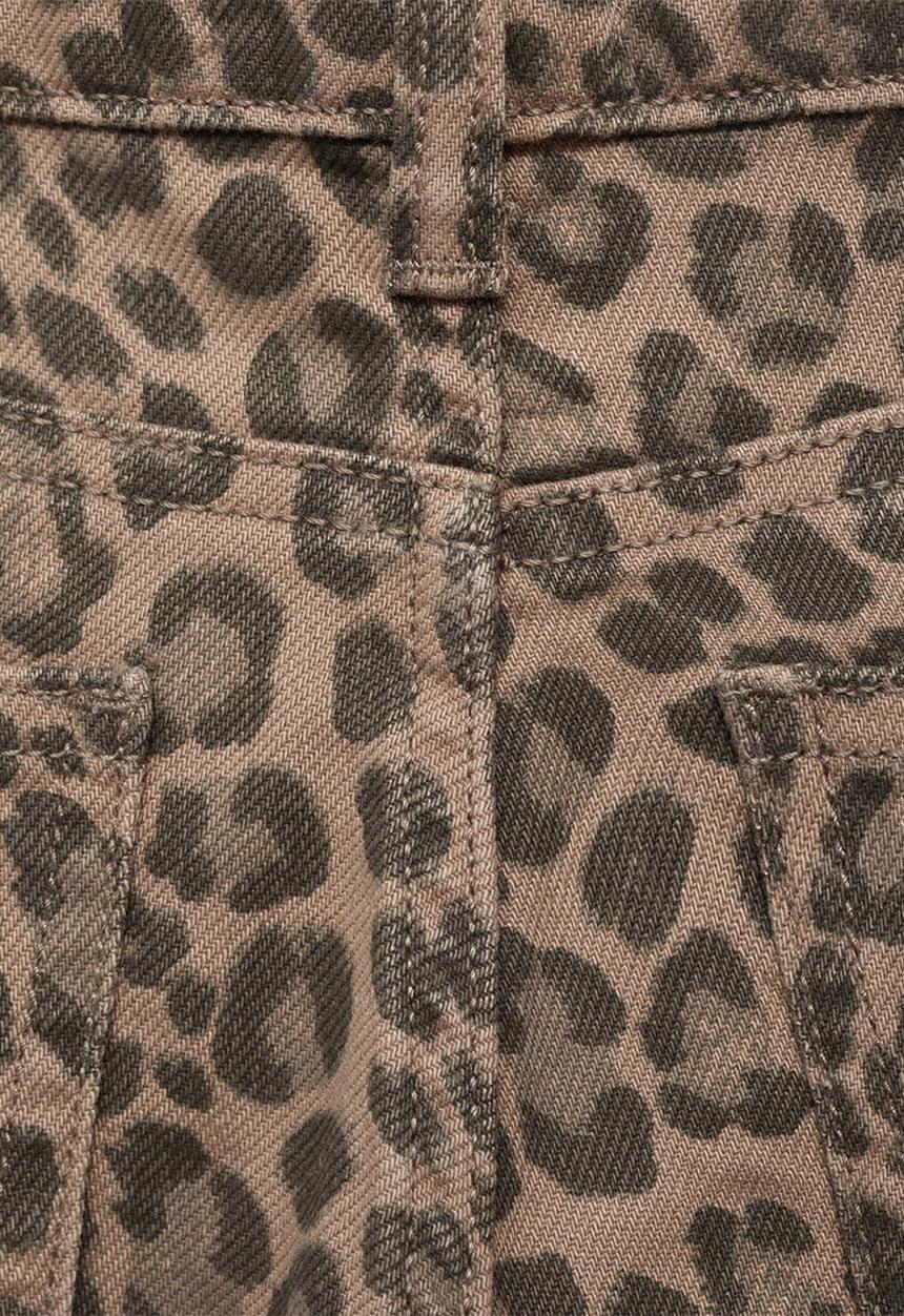 MANGO - Jeans LEOPARD - Brown