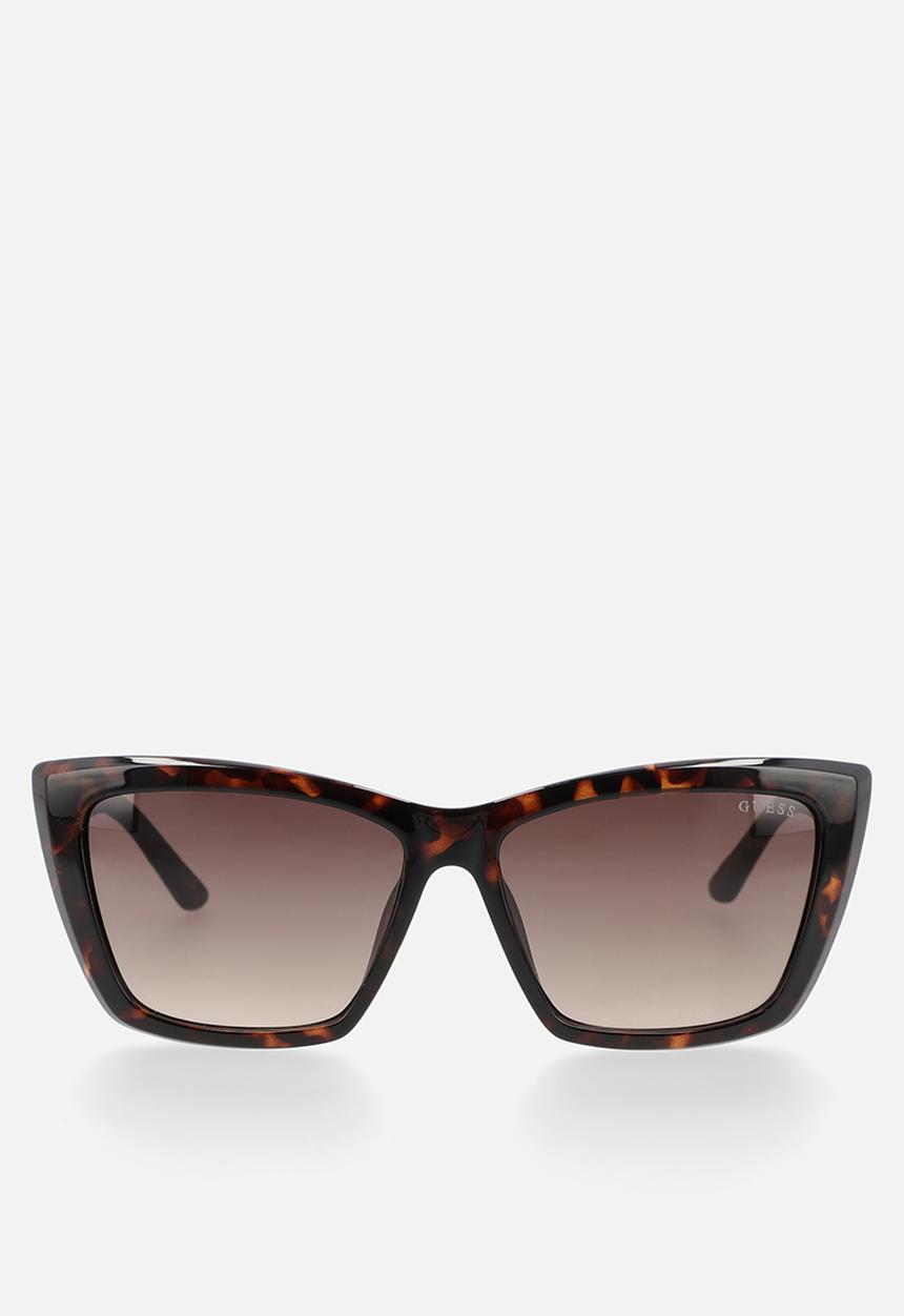 GUESS - Cat Eye Shape Sunglasses 55mm - Dark Havana