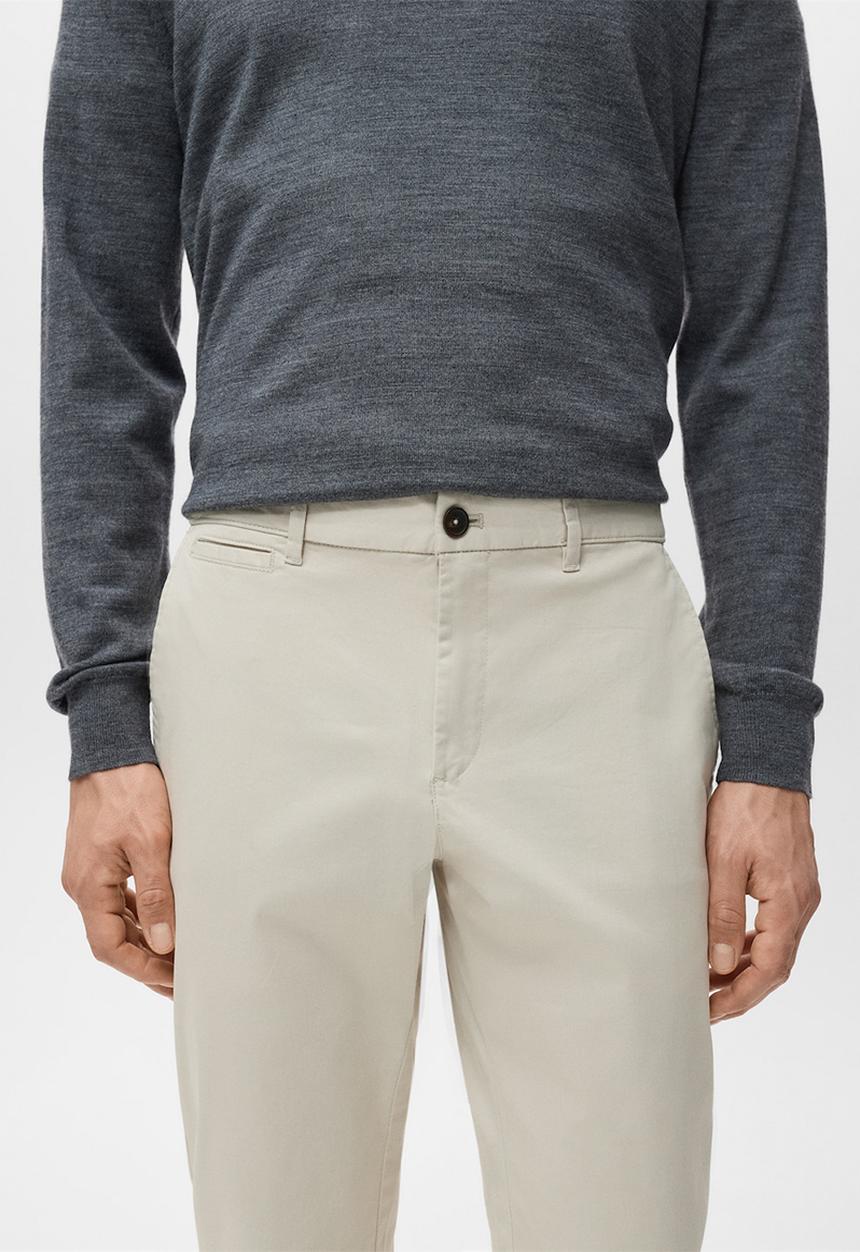 MANGO - Trousers Prato - Light Beige
