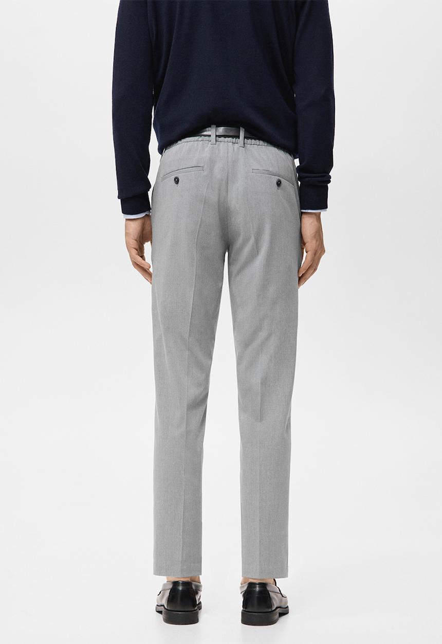 MANGO - Trousers Bologna - Light Grey Denim