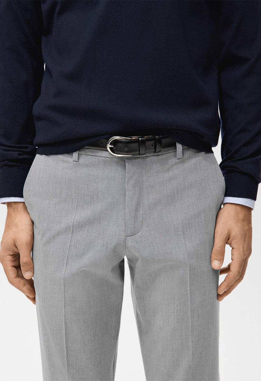 MANGO - Trousers Bologna - Light Grey Denim