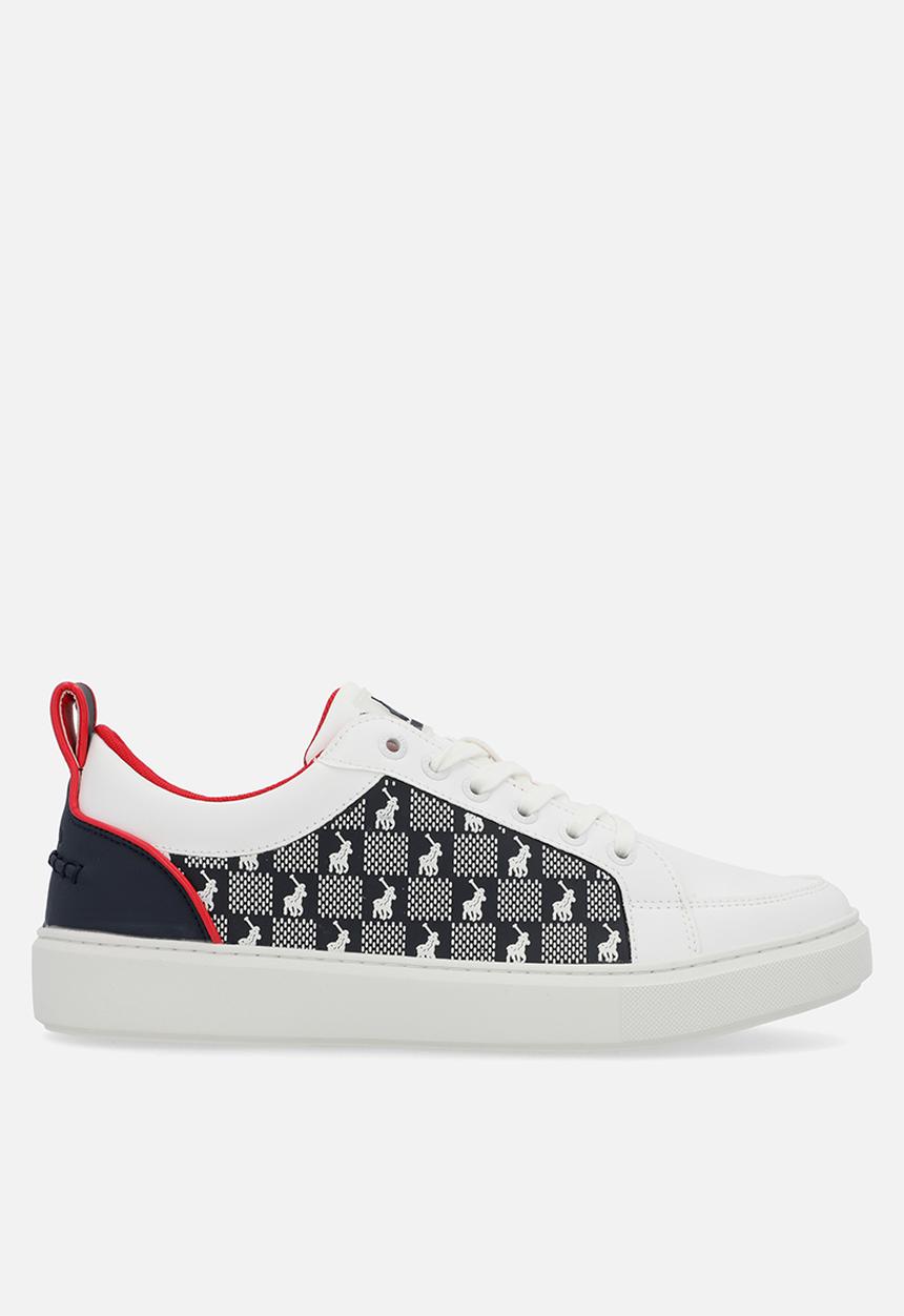 POLO - Block monogram sneaker  - navy/red/white