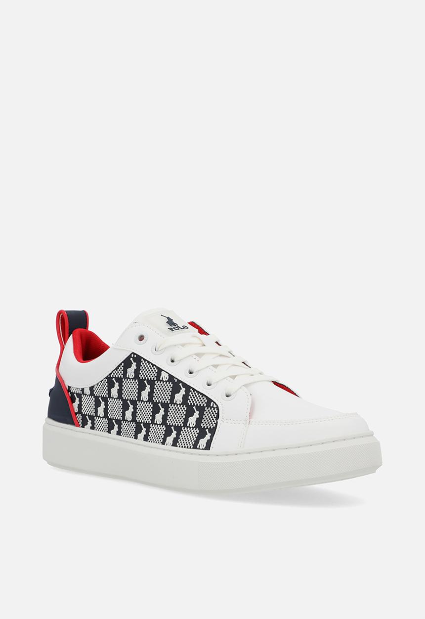 POLO - Block monogram sneaker  - navy/red/white