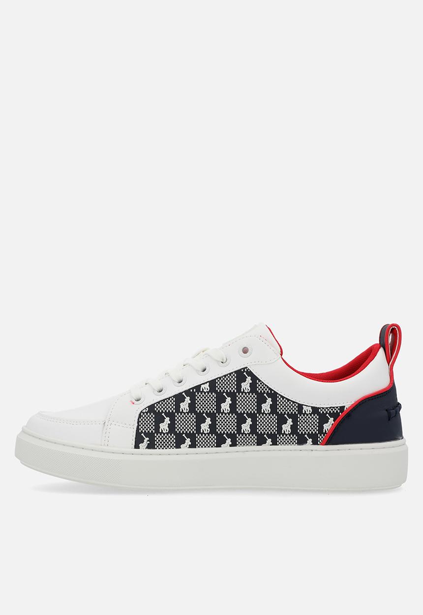 POLO - Block monogram sneaker  - navy/red/white