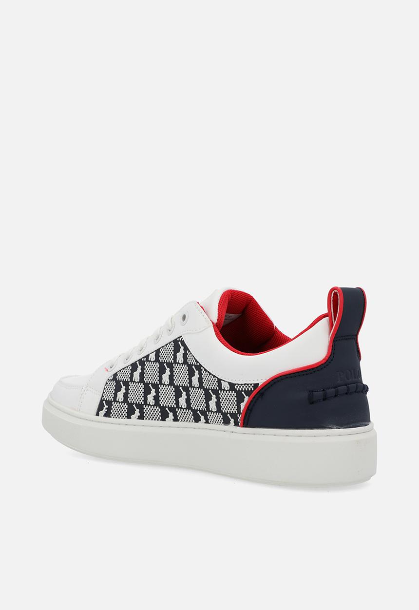 POLO - Block monogram sneaker  - navy/red/white