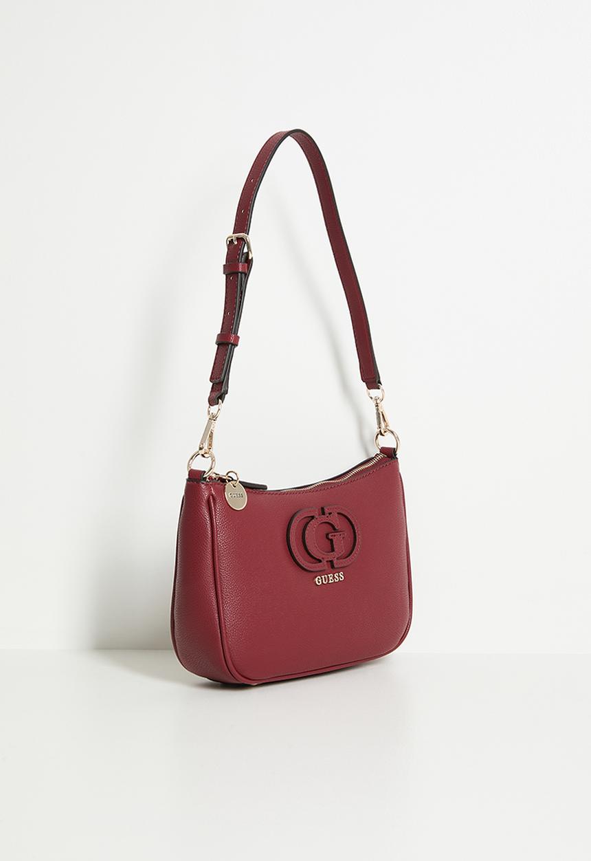 GUESS - Isola shoulder bag- burgundy