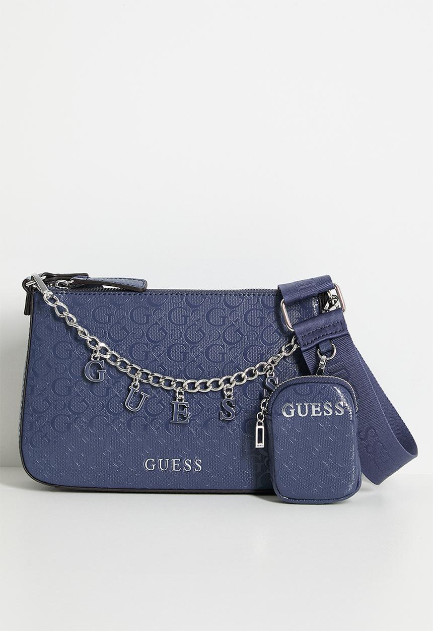 GUESS - Fiora mini top zip bag - steel blue 