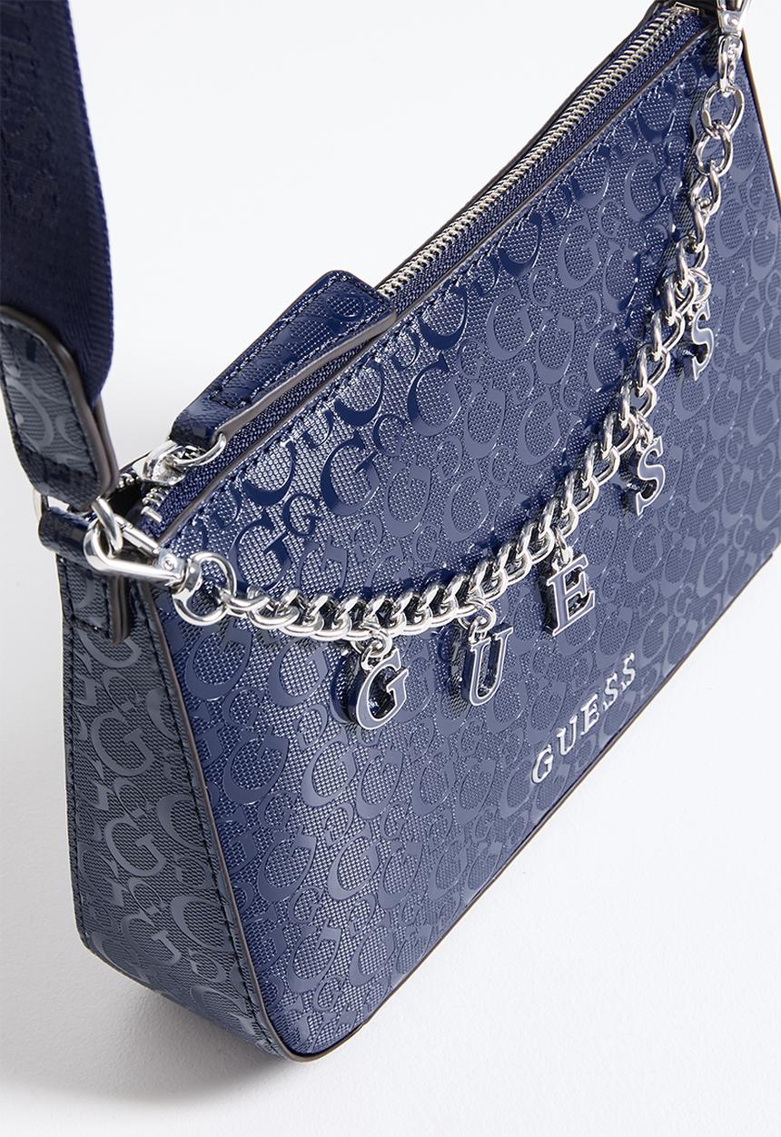 GUESS - Fiora mini top zip bag - steel blue 