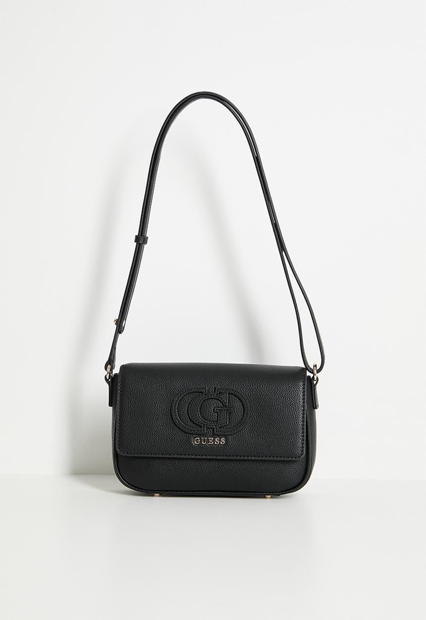 GUESS - Isola Convertible Crossbody Flap Bag - Black