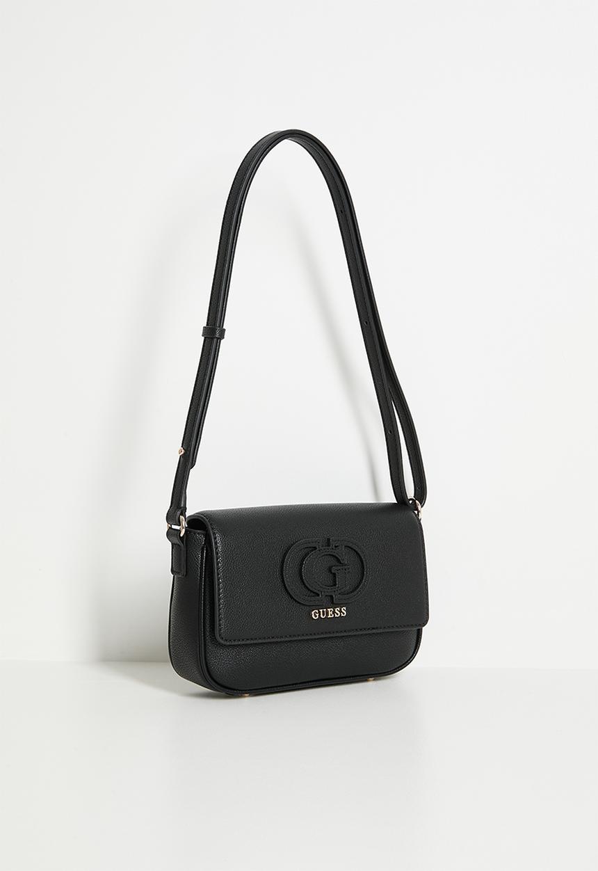 GUESS - Isola Convertible Crossbody Flap Bag - Black